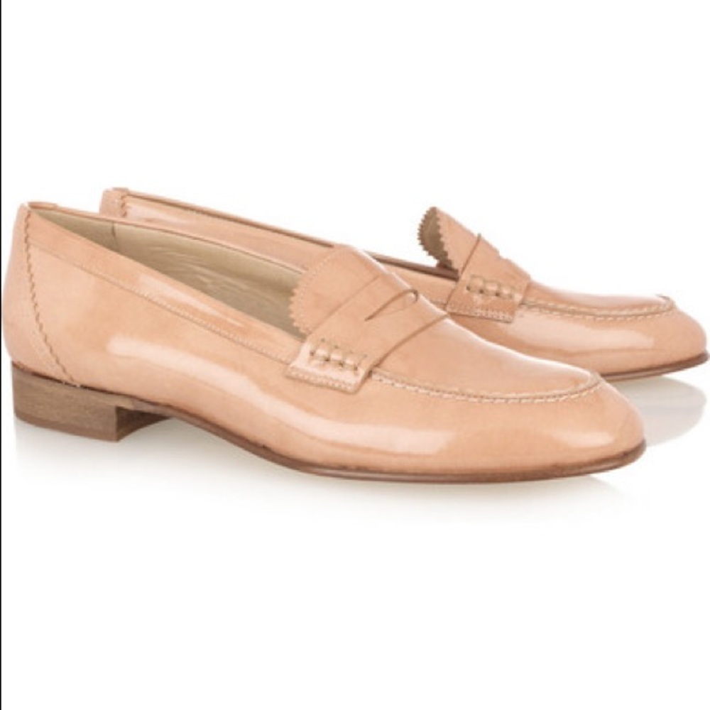 J.Crew Biella Patent Leather Loafers-Bronzed Clay